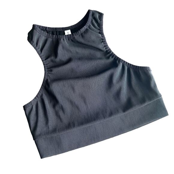 Bec & Bridge Women’s High Neck Black Mesh Racerback Sleeveless Cropped Top Sz 6 - Picture 7 of 7